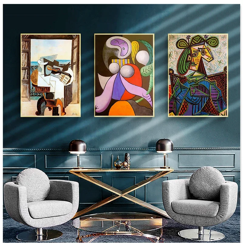 A Collection of Pablo Picasso Poster and Abstract Printed Canvas Printing for Wall Art Picture for Living Room Home Decor