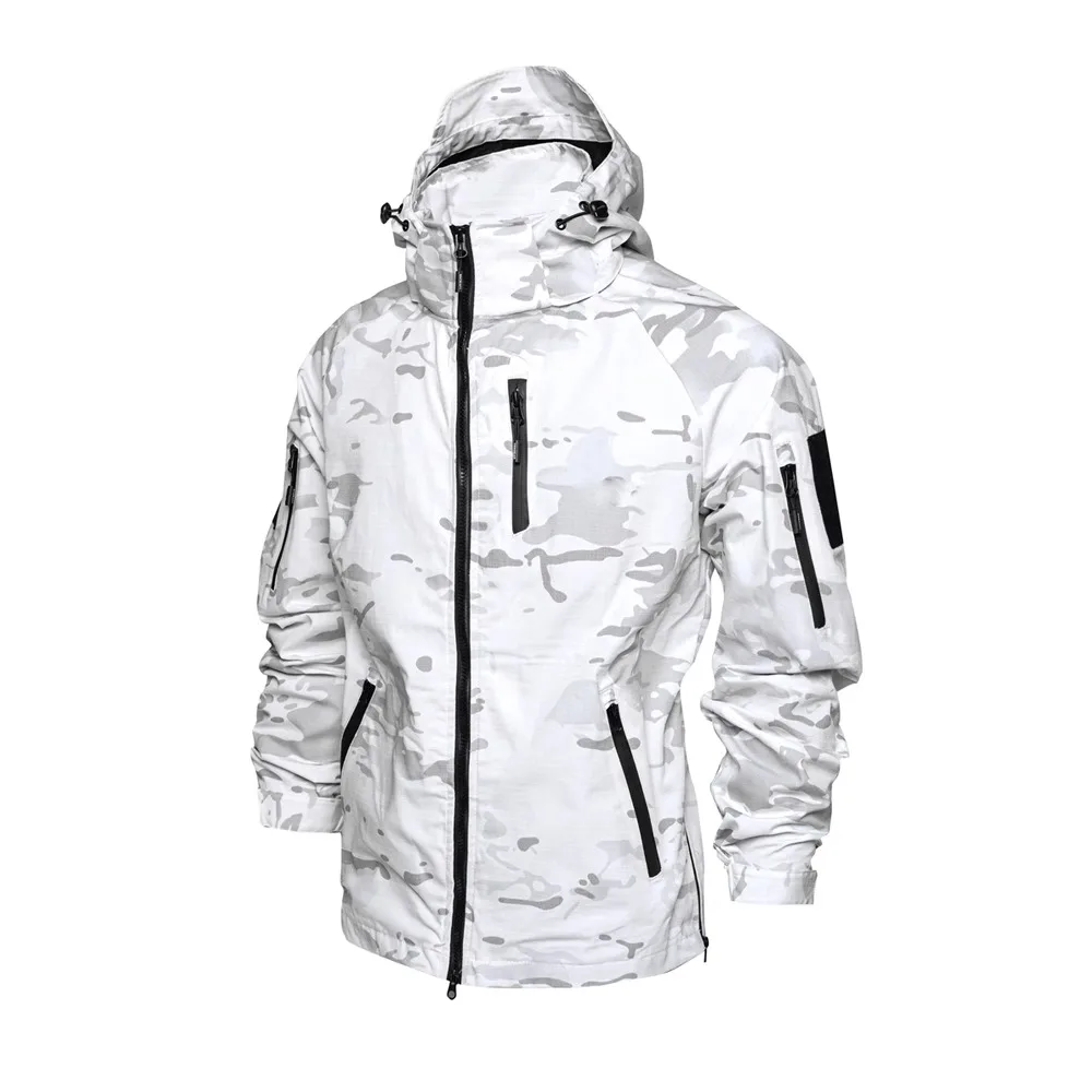 Polyester Cotton MCAP Snow Camouflage White Coat Jacket Outdoor Sport Commuting Spring And Autumn Men And Women Tactical Top