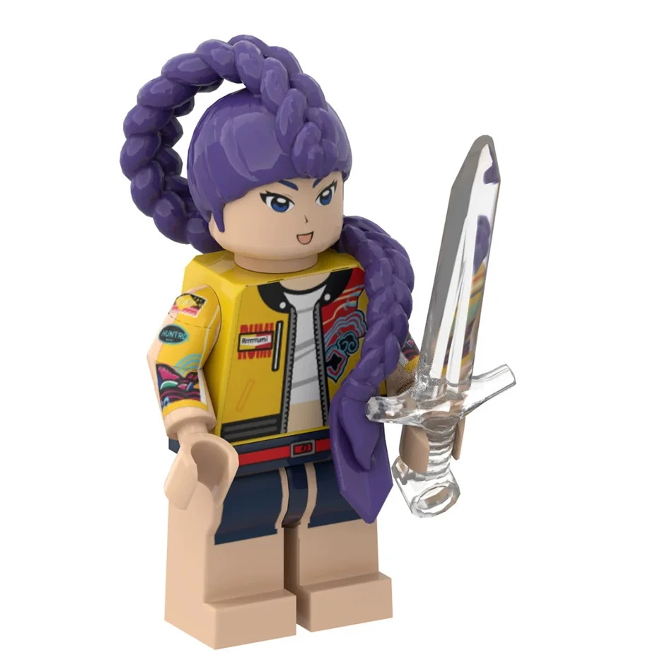 Blocs de construction de poupées de dessin animé KPOP Demon Hunters, jouet d'assemblage de figurines d'action Kawaii, jouets éducatifs pour enfants, cadeaux