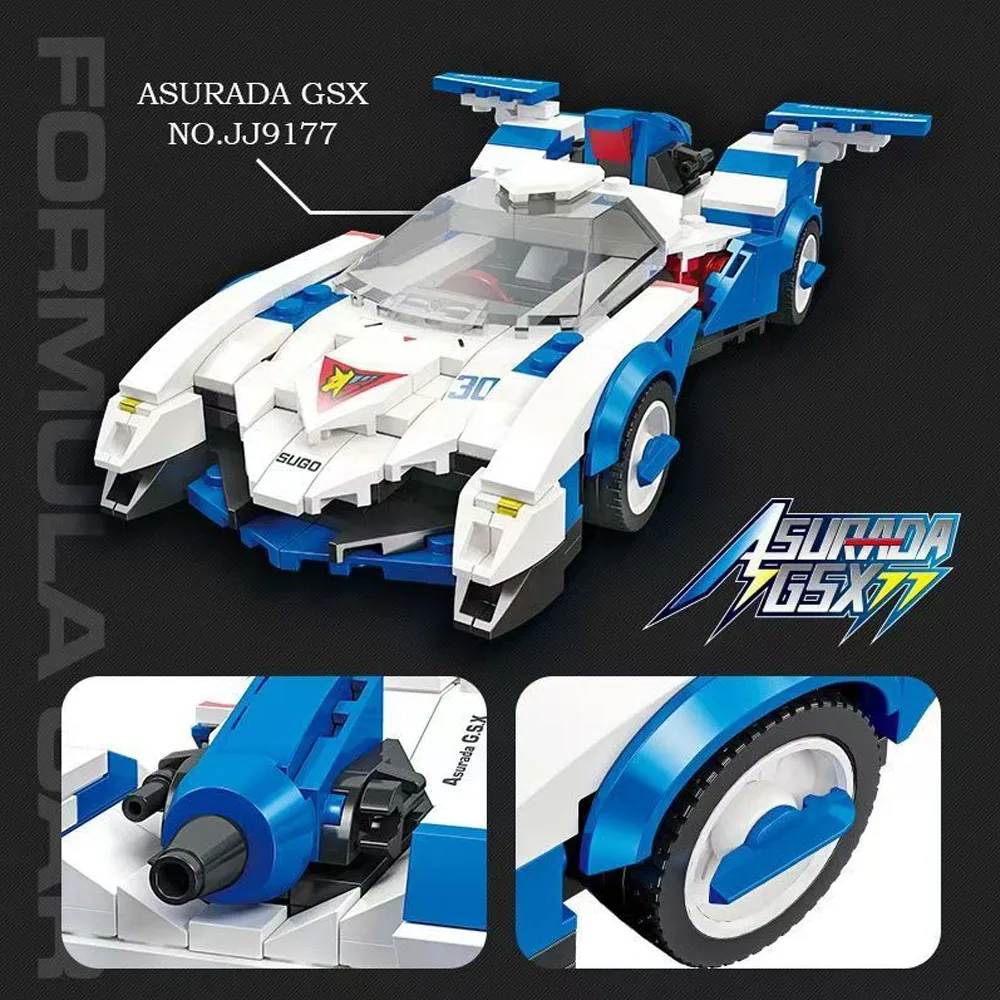 Technische Anime-spellen Astras GPX Sprot auto moc Bouwsteen Ridder Bespaar Toekomst GPX Cyber Formule model geschenken kinderen Kerstmis