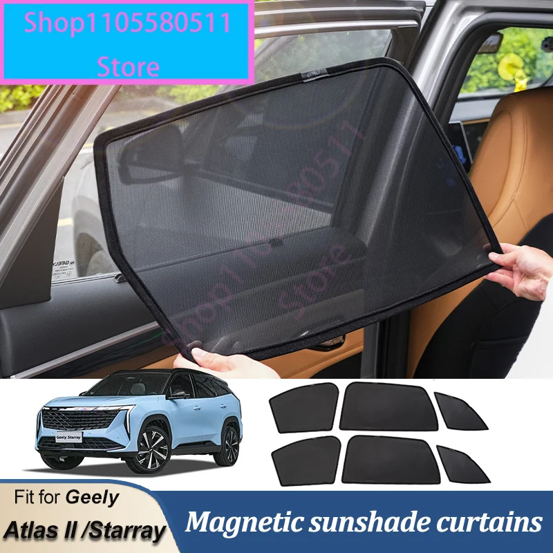 Para Geely Boyue L Atlas II Starray 2025: Cortina Magnética Protetora Solar para Janela Lateral de Carro, Quebra-Sol de Verão com Proteção UV