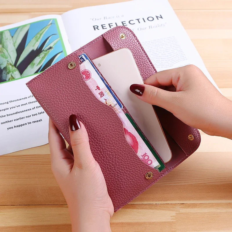 Portable Ins Phone Bags Rectangle PU Leather Phone Bag Birthday Gifts Card Holder Women Wallets Coin Purse Purse Wallets