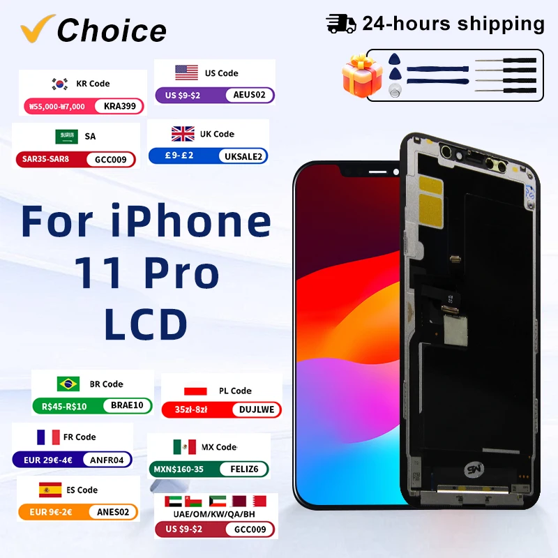 NEW AAA+ Quality OLED For iPhone 11 Pro LCD Display Screen Replacement For iPhone 11 Pro LCD With 3D Touch Assembly