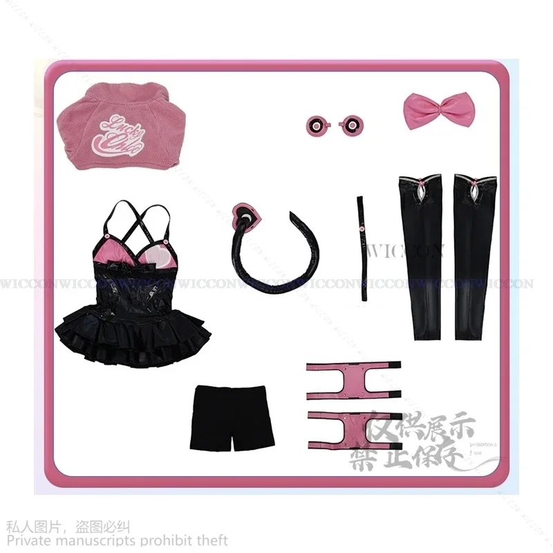 Spiel totoro ken cosplay glückliche Einstellung neko pelzigen lolita sexy Kostüm für erwachsene Frauen Mädchen Requisiten Halloween Party Anzug