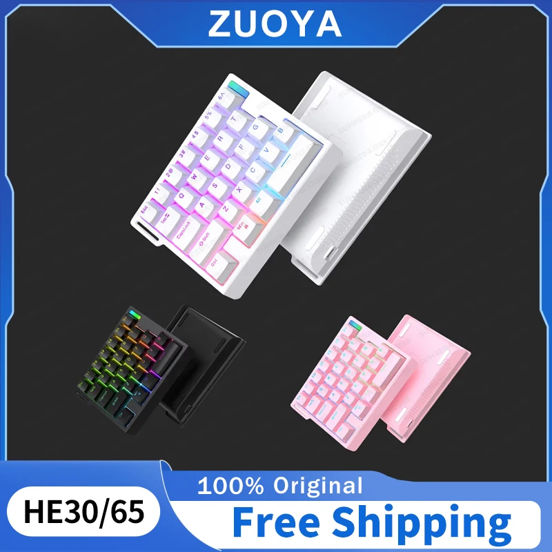

ZUOYA HE30/65 Gaming Magnetic Switch Mechanical Keyboard Single Handed RGB Hot swap 8khz 0.04mm Customied Gamer Pc Keyboards