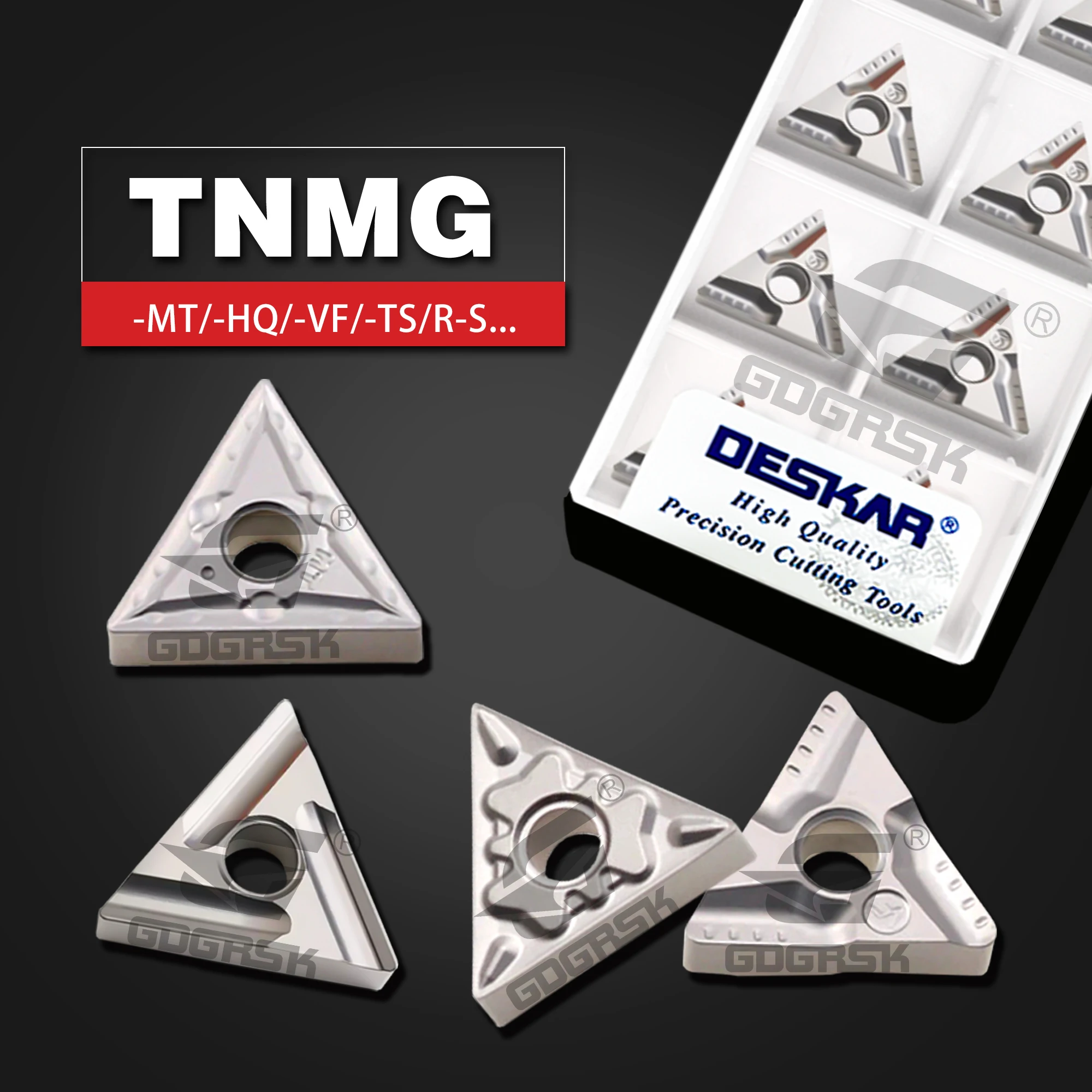 

DESKAR TNMG160404/08R/L-VF/S TNMG160404/08-HQ LF90 Metal Ceramic Outer Circular Blade TNMG Series Triangular Turning Insert tool