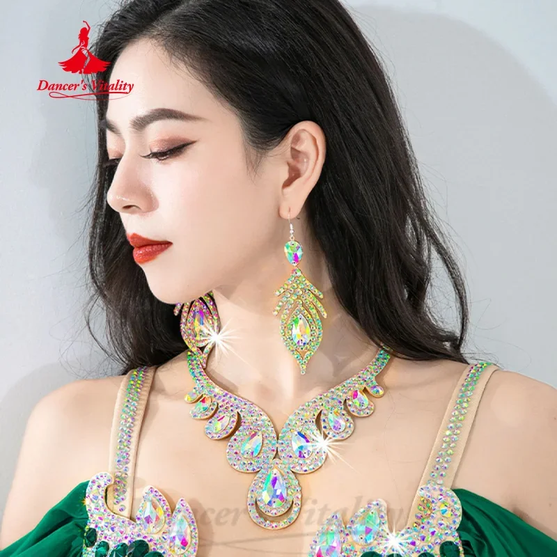 Belly Dance Performance Necklace Women\'s Customization Senior Luxury Rhinestones Accessories Oriental Modern Dancing Ornament