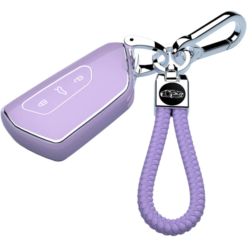 

New Soft TPU Car Remote Key Case Cover Shell Fob For VW Volkswagen Golf 8 2020 Skoda Octavia A8 2021 SEAT Leon MK4 Accessories