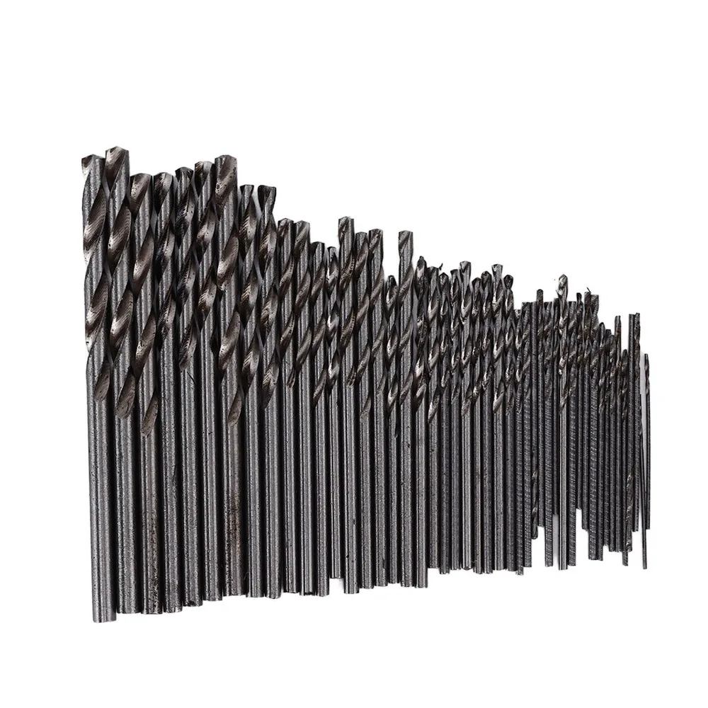 

60 Pcs HSS Pin Vise Hand Drill Set 0.3-1.2mm Twist Pin Vise Drill Bit Mini Hand Twist Drill Tool Set