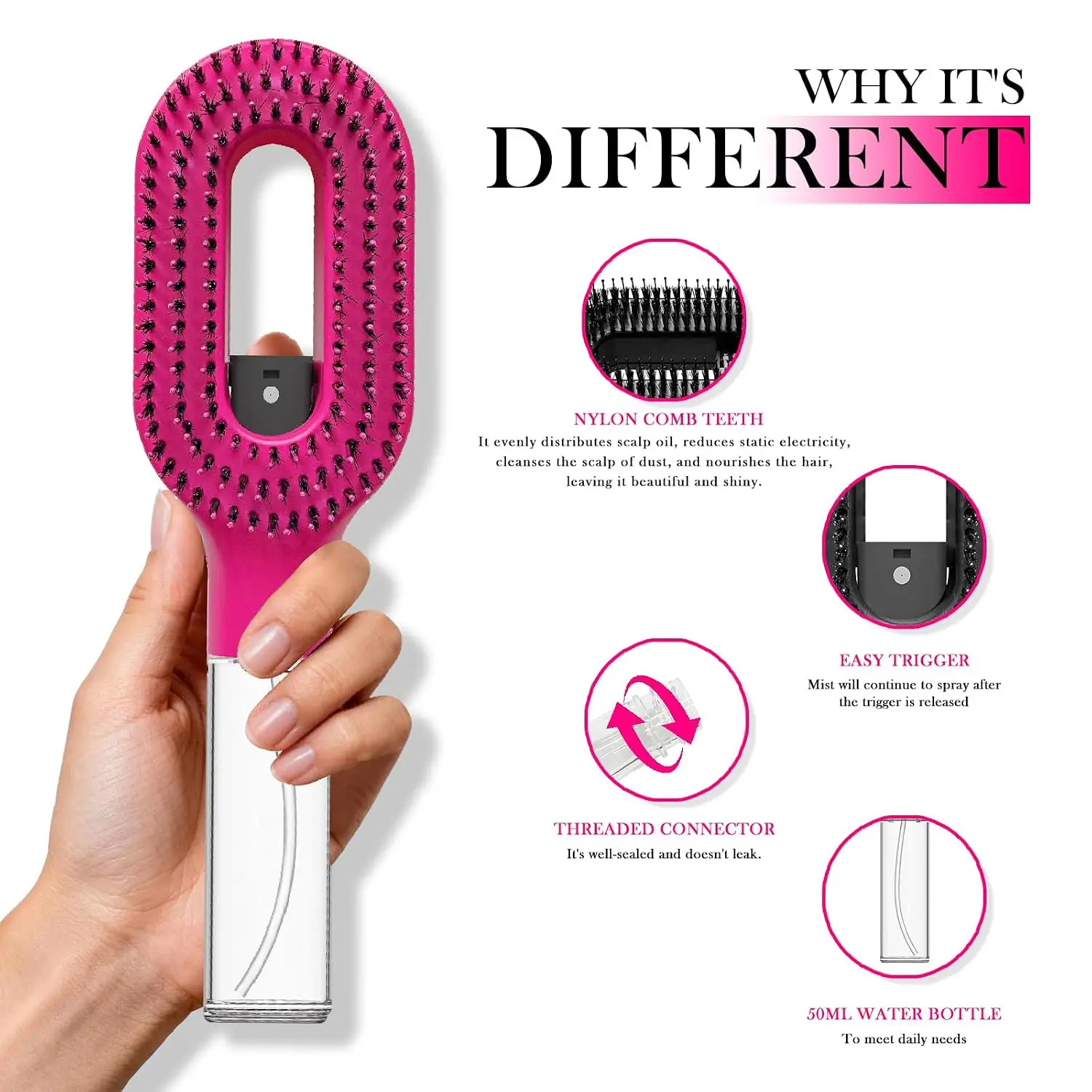 37Pcs Heatless Self Grip Hair Rollers Set No Heat Hair Curlers With Spray Styling Brush Storage Bag DIY Natural Volume Curls Hair Styling Tools For All Hair Types - view 6