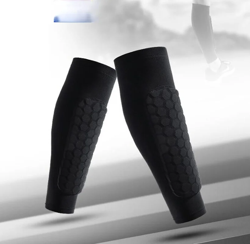 1 piece Honeycomb Soccer Shin Guards Football Shields Sports Legging Shinguards Leg Sleeves Protective Gear Shank Protector