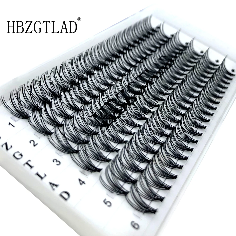 Wholesale 10D/20D Lashes Cluster Eyelash Extension Natural Long Black 3D Volume Effect Faux Bunche Individual Makeup Cilias