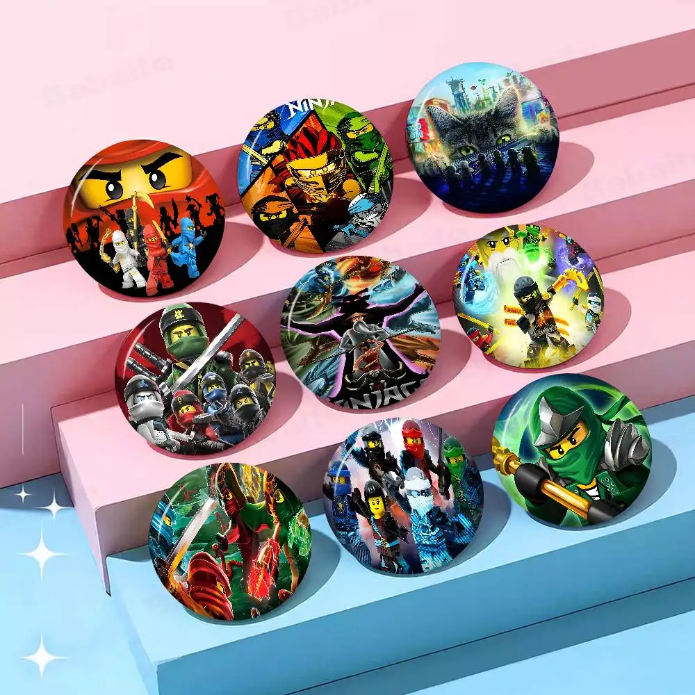 Pin de Botón de Anime Ninjago, Broche Hecho a Mano para Ropa, Insignia de Dibujos Animados, Decoración para Mochila, Accesorios de Joyería