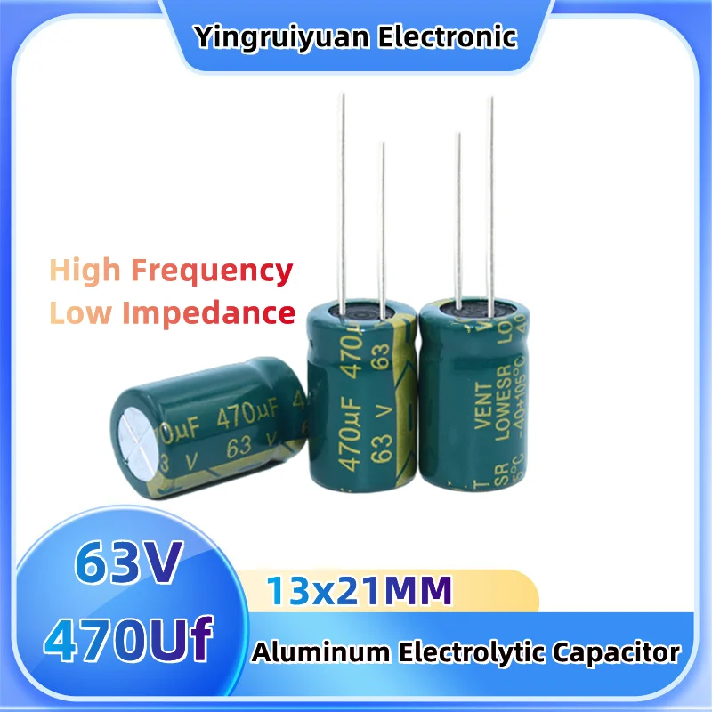 

Алюминиевый электролитический конденсатор 63V47 0Uf, 20 шт., 63 в, высокочастотный адаптер питания с низким сопротивлением 163V470Uf 3x21