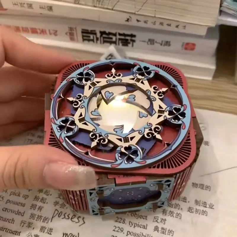 Handmade DIY Jewelry Box Assemble Wooden Jewelry Packaging Boxes Proposal Ring Boxes Surprise Music Box Gift for Girlfriend