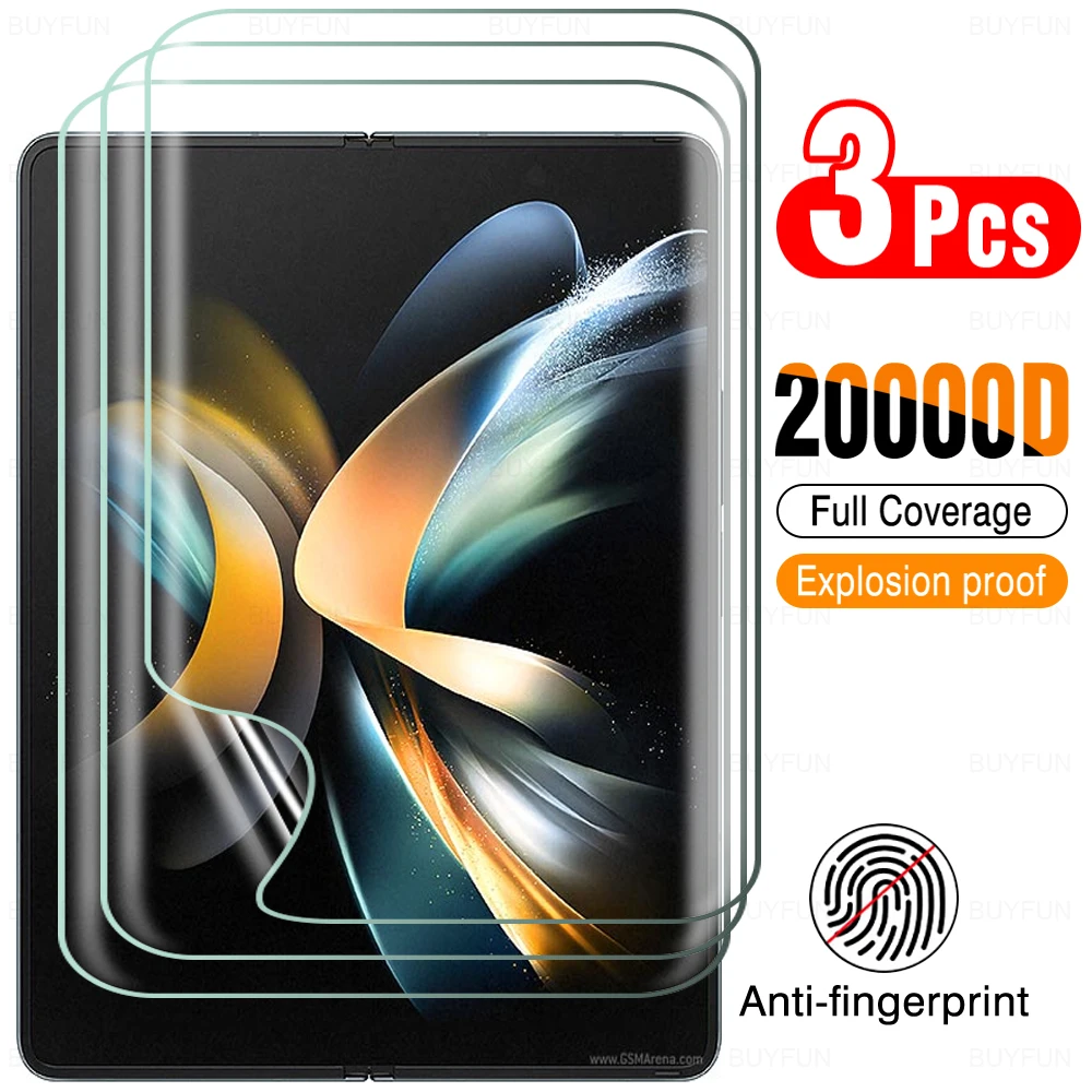 3pcs HD Hydrogel Film for Samsung Galaxy Z Fold4 Fold 5 Fold6 Screen Protector Soft Clear Front Back Protect Film Z Fold 4 6 3 2