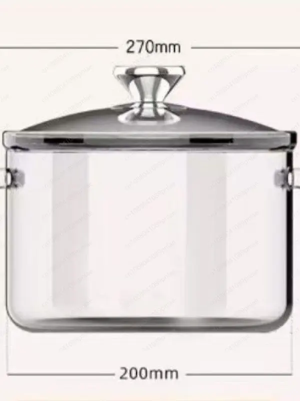 

Прозрачная стеклянная кастрюля с подогревом, бытовая кастрюля для супа с открытым пламенем для тушения и здоровья