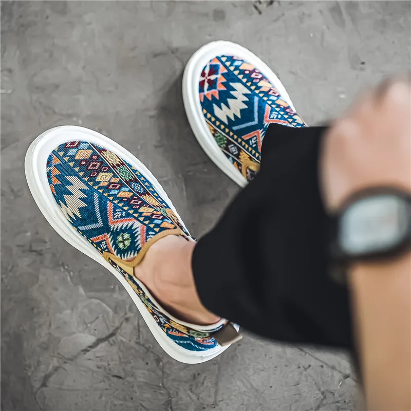 new men\'s shallow cloth shoes wearable and comfortable breathable casual flat shoes youth student shoes