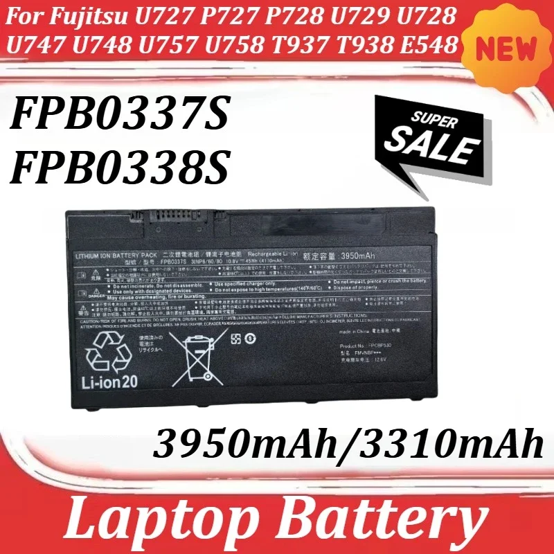 

FPB0337S FPB0338S 3950 мАч 3310 мАч Аккумулятор для ноутбуков Fujitsu U727 P727 P728 U729 U728 U747 U748 U757 U758 T937 T938 E548