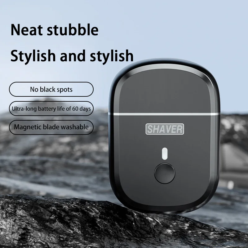 Mini Double-headed Magnetic New Electric Shaver Rechargeable Long-lasting Razor Gift Box Portable Digital Display Beard Razor
