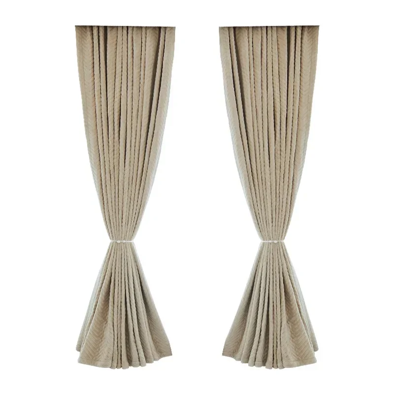 ستارة دافئة عازلة للصوت ومقاومة للبرودة لغرفة النوم وغرفة المعيشة، فائقة الاحترافية لامتصاص الصوت، تظليل كامل ومقاوم للرياح