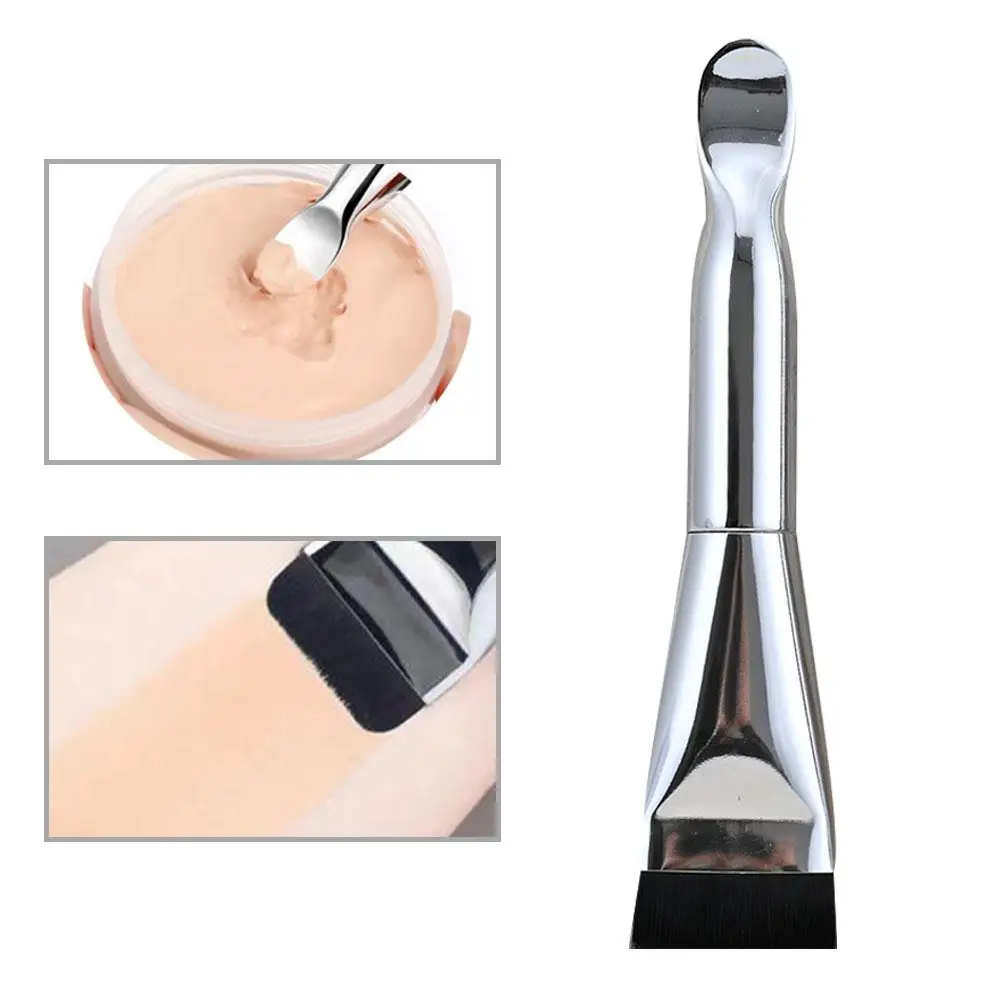 Ultra fina cabeça plana Fundação escova, escova de máscara, corretivo, Professional Make Up Tool, colher de escavação Acessórios, L5P3