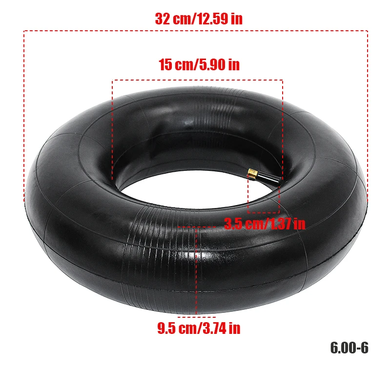 6.00-6 Inner Camera 15x6.00-6 Inch Inner Tube  For Lawn Mower Tractor Tyre Whee