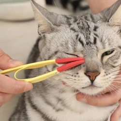 반려동물 눈물 자국 빗 브러시, 고양이 개 눈 배설물 브러시, 매듭 눈 클리너 클립, 부드러운 브러시 청소, 부드러운 브러시, 소형 반려동물 도구, 1PC