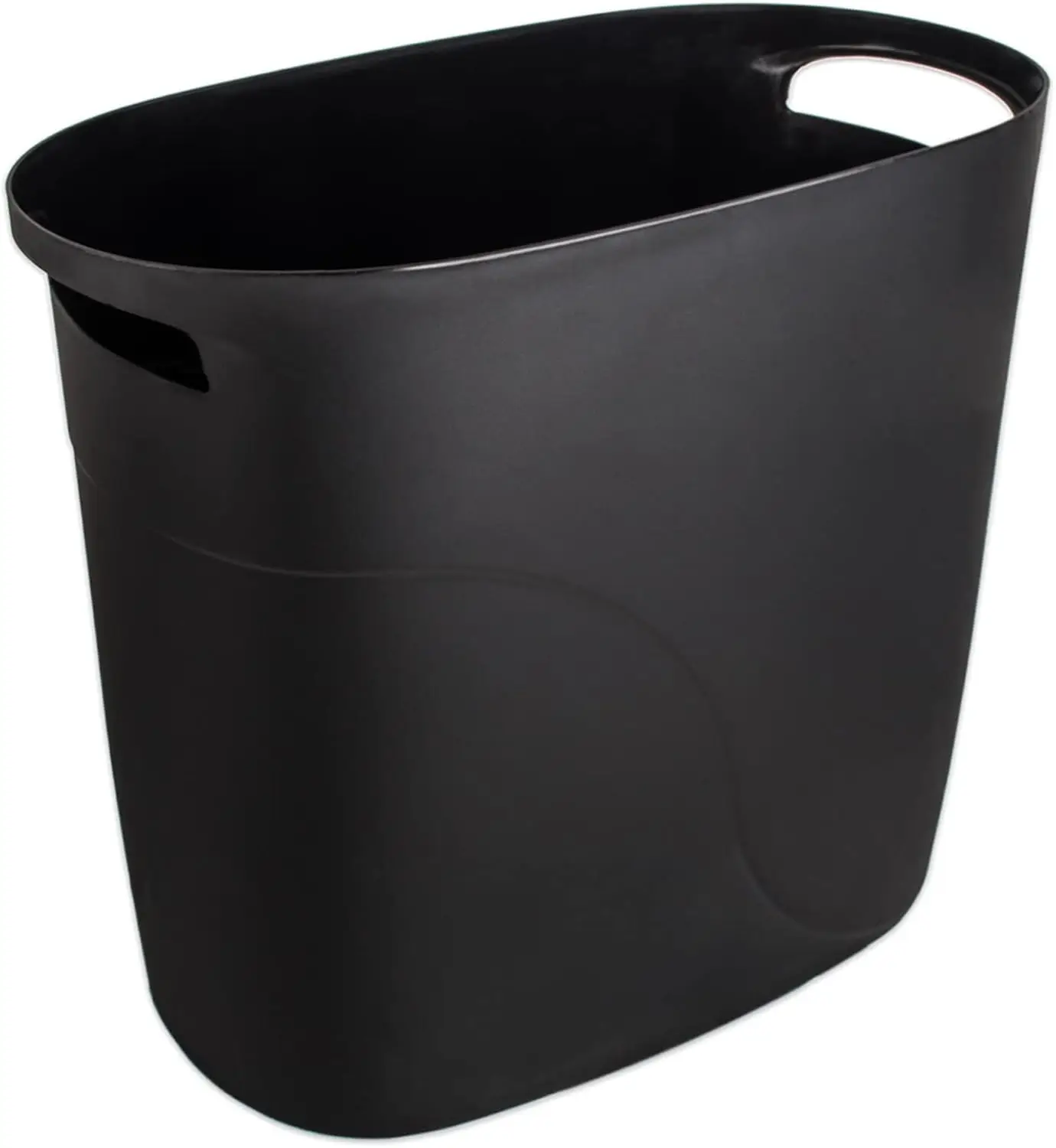 

3.2 Gal Slim Trash Can with Handles for Bathroom, Kitchen, Office - Black