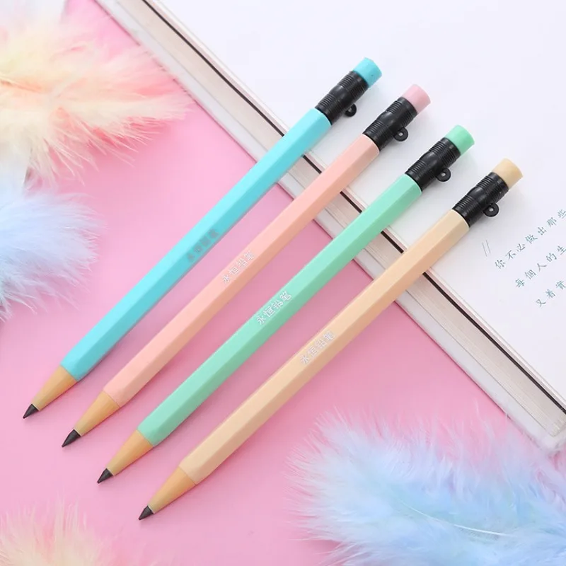 100 Pcs Wholesale Pencil Wear-resistant Pencil Without Cutting Students Sketch Painting Brush Writing Childrens Positive