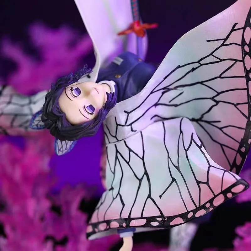 Figura de acción de Anime Demon Slayer Kochou Shinobu, modelo de PVC de 20cm, 'Butterfly Dance' Gk Aniplex, muñeca bonita coleccionable, juguete para regalo