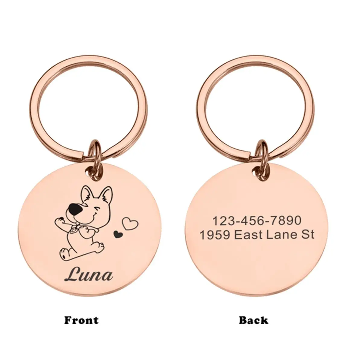 

1 pc cute cartoon Dog Tag Laser Engraving Tags Pet ID Name Collar Tag For dog Pets