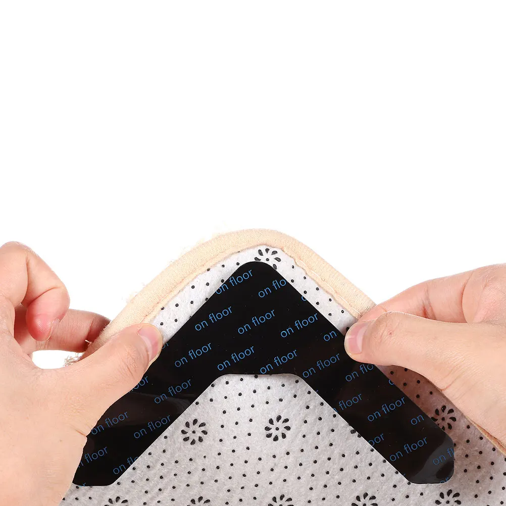 8 قطعة المضادة للانزلاق القابضون المزدوج الوجهين السجاد الشريط للأرضيات الصلبة لا بقايا سهلة إزالة غرفة المعيشة غرفة نوم المطبخ الحمام