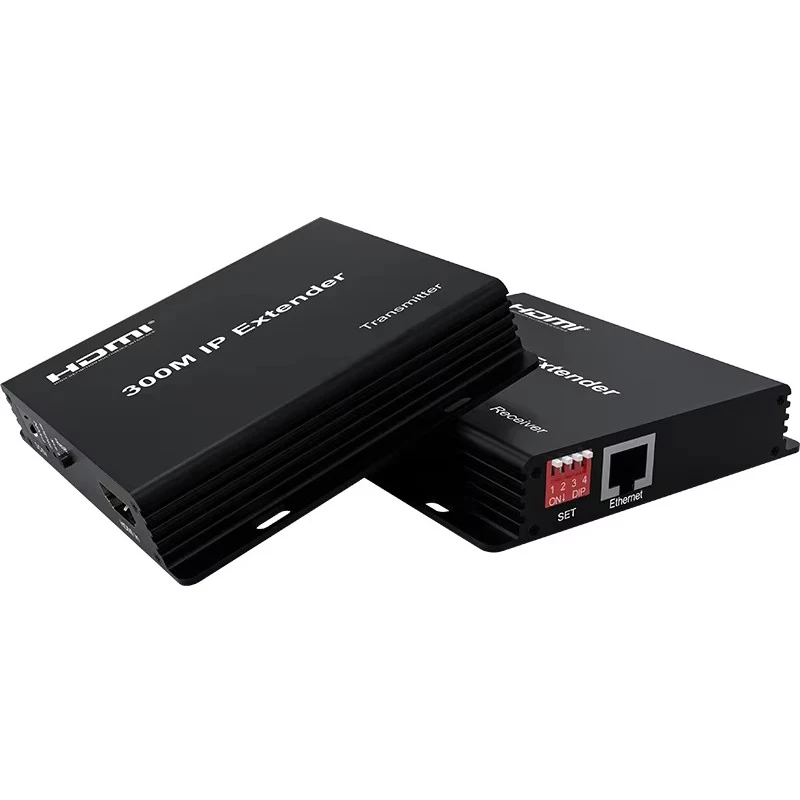 

300M HDMI IP Extender over Single Rj45 CAT5e CAT6 Cable 1080P HDMI Ethernet Extender Support 1 TX to Many RX via Network Switch