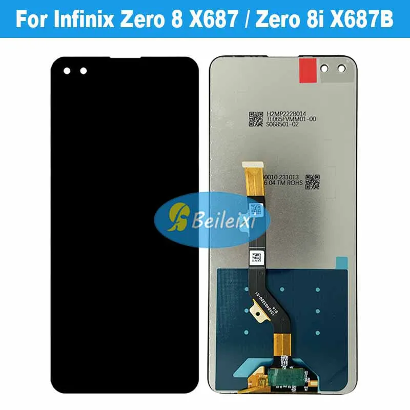 For Infinix Zero 8 X687 LCD Display Touch Screen Digitizer Assembly For Infinix Zero 8i X687B LCD