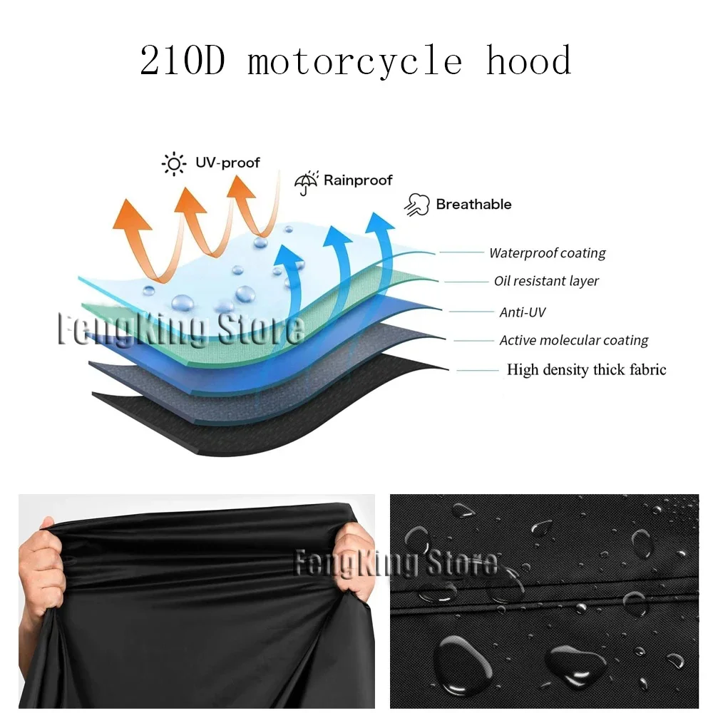 For Kawasaki ZZR250 ZZR600 ZZR1200 ZZR1400 ZZR 250 600 Motorcycle Cover Waterproof Outdoor Scooter UV Protector Dust Rain Cover