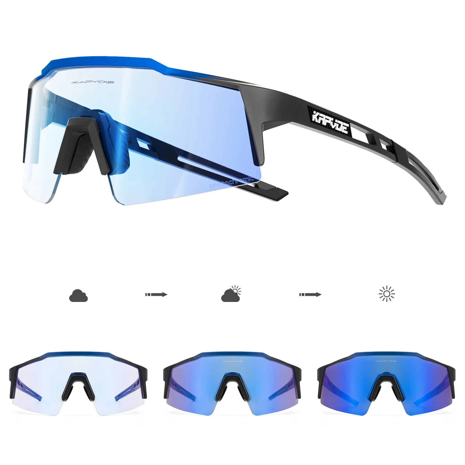 KAPVOE Neue Fahrrad Radfahren Sonnenbrille Frauen Fahrrad Radfahren Photochrome Gläser UV400 Wandern Brillen Mann Outdoor Sport Gläser 4