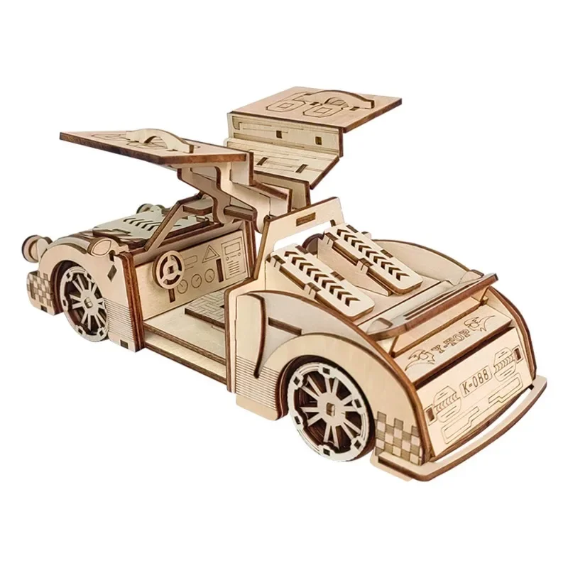 Handmade assembly of 3D wooden cool sports car models for adult and children\'s education scrawl gifts 3D handicraft accessories.