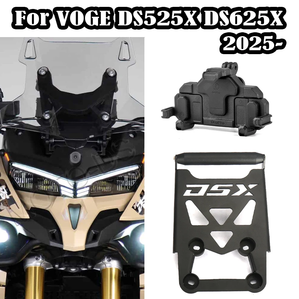22 مللي متر ل VOGE DS525X DS525 DS625X 625DSX 625DS 2025 دراجة نارية اكسسوارات لتحديد المواقع والملاحة قوس حامل هاتف المحمول حامل #1