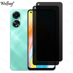 Oppo A78 4G 용 안티 스파이 강화 유리 Oppo A78 4G 용 개인 정보 보호 화면 보호기 Oppo A78 4G 유리 용 전체 접착제 유리 6.43 인치