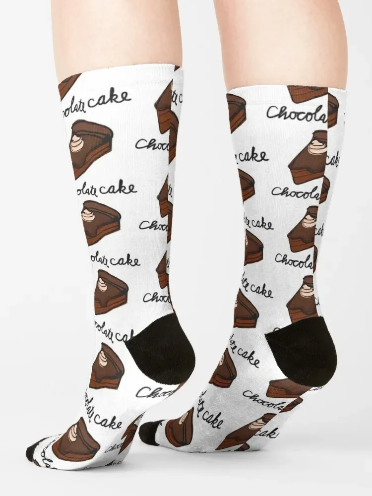 Pastel de Chocolate Calcetines térmicos para hombre y mujer, medias deportivas para invierno