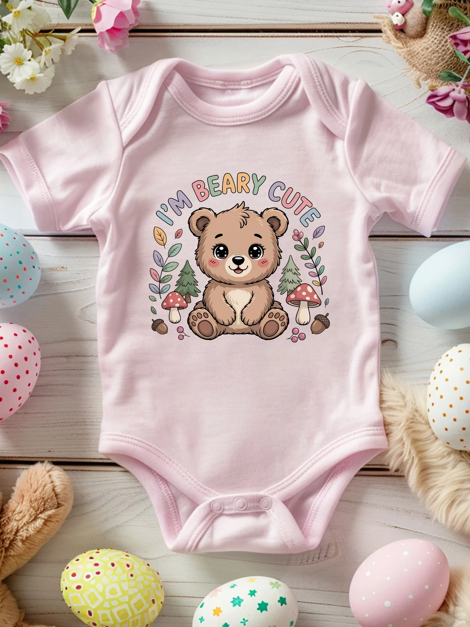 

Милый детский комбинезон унисекс Berry, мягкий комбинезон из 100% хлопка, всесезонный розовый боди 190GSM