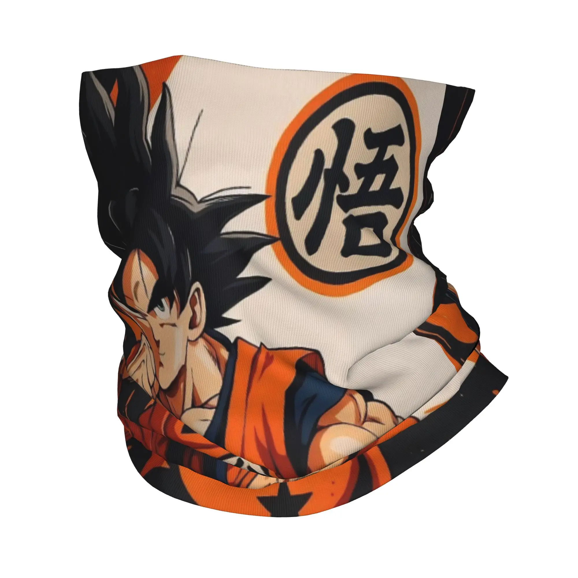 

Dragon Ball Kanji Bandana Neck Gaiter Printed Son Goku Wrap Scarf Multifunctional Headwear Sports for Men Women Adult Breathable