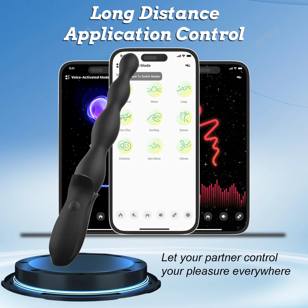 APP Vibrating Anal Beads Dual Motors G-Sport Clitoris Stimulator Butt Plugs  Silicone Plugs Dildo Sex toys For Men Women Adults - view 5