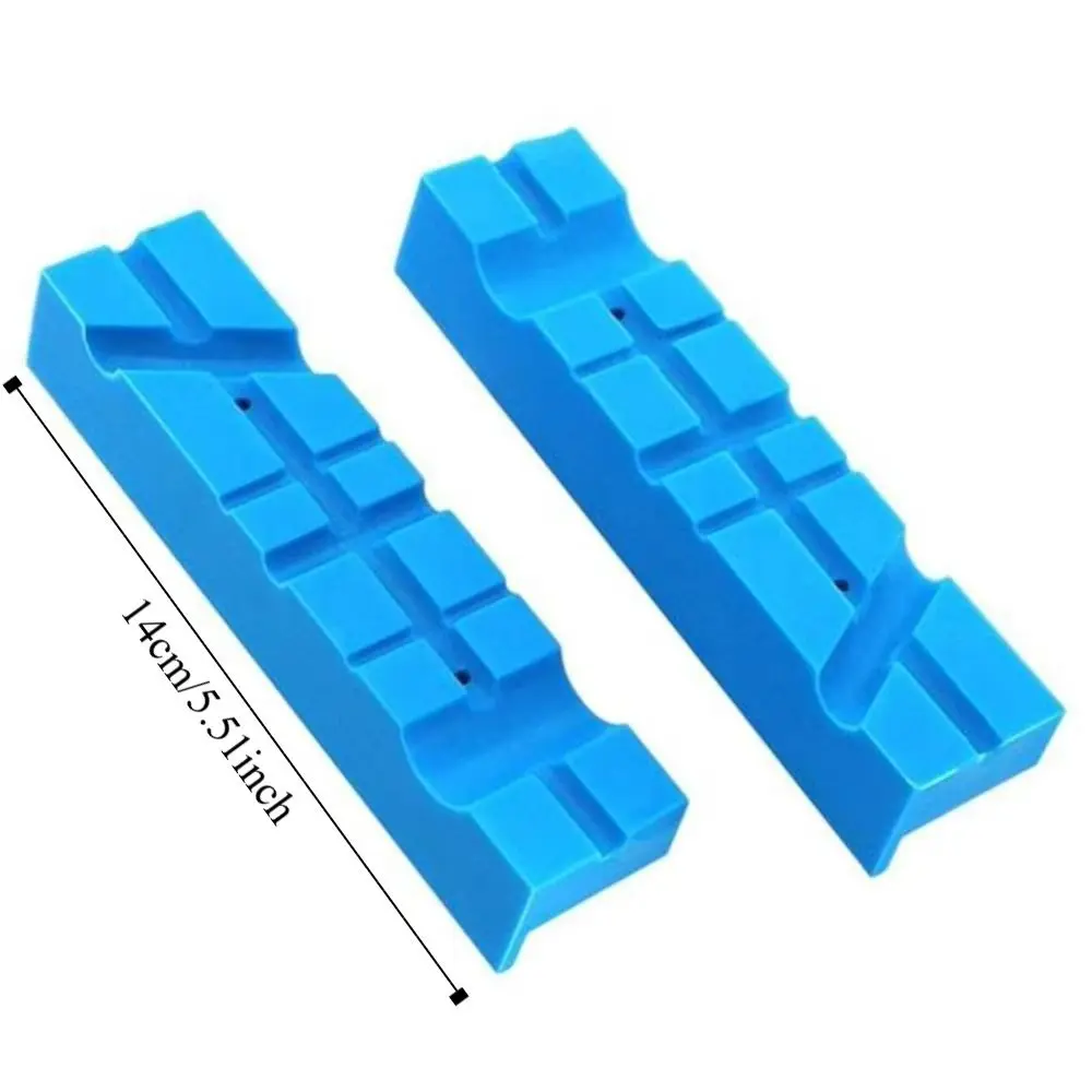 Blue Rubber Vise Protection Strip Magnetic Face Pads Vise Jaw Pads 4/5/6 Inch Protective Cover Rubber Vise Protector Mill Clamps