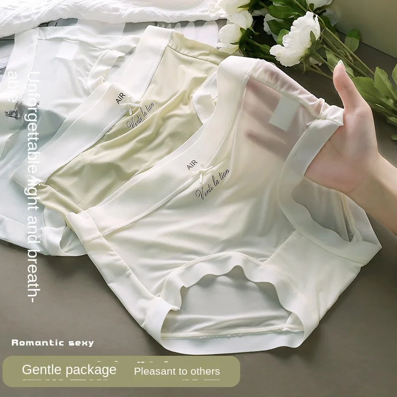 

Женское нижнее белье M-XL, сексуальные кружевные трусики, летние прозрачные бесшовные трусики со средней талией, нижнее белье