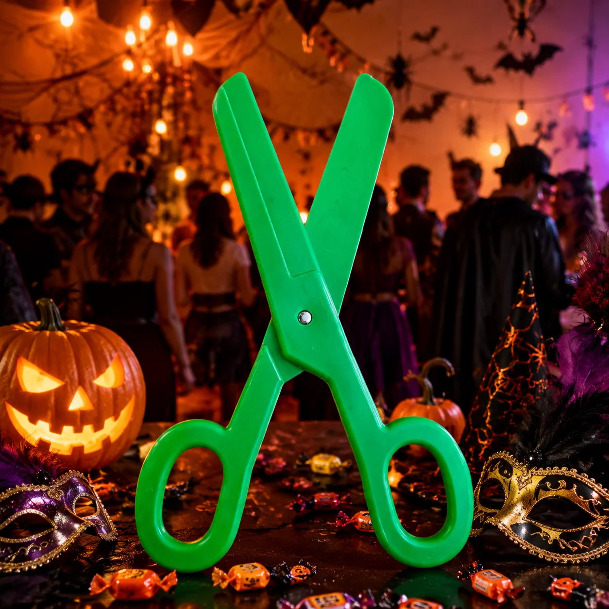 Plastic Clown Scissors for Halloween Party Adults Kids Giant Colorful Prop Stage Accessory Lightweight Durable Toy Tool