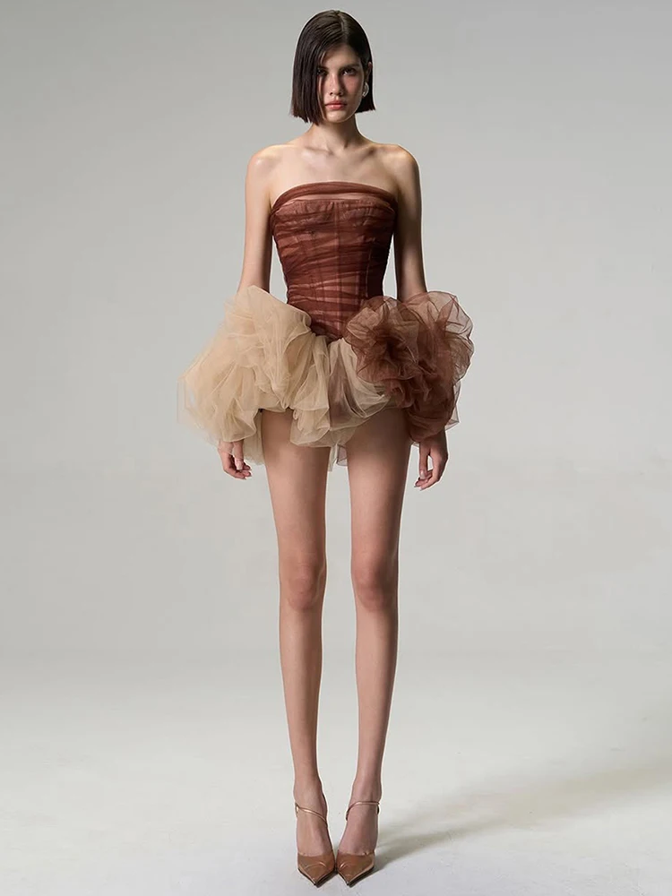 غريب سنور مثير 2 قطعة مجموعة النساء Y2K هوتي شبكة المرقعة طبقة مزدوجة سترة + الطبقات منتفخ تنورة منتصف الليل حفلة عيد ميلاد الدعاوى #2