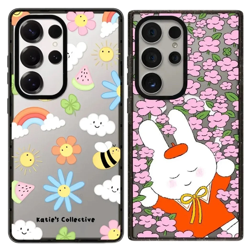 

Rainbow Bee Flower Rabbit Acrylic Magnetic Case: Compatible with Samsung Galaxy S23 U S24U S25 Ultra S25+ Plus Shell