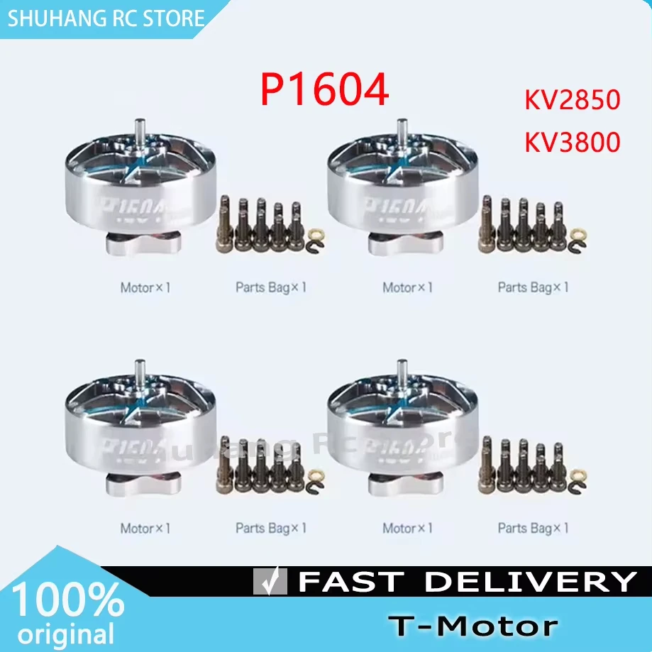 

T-MOTOR P1604 KV2850 6S/KV3800 4S Brushless Motor 2mm Shaft Diameter 9*9mm Holes For RC FPV Freestyle 3.5inch Sub 250g Drones